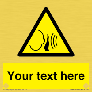 Custom warning sudden loud noise